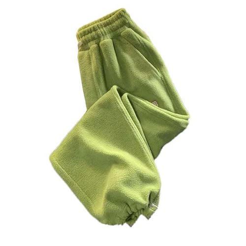 Pantalon en laine femme automne hiver, pantalon sarouel décontracté chaud de couleur unie