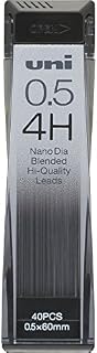 Uni Mechanical Pencil Lead, Nano Dia, 0.5mm, 4H (U05202ND4H)