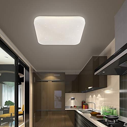 LUSUNT Dimmable LED Ceiling Light Bedroom Lights Ceiling for Living Room Bathroom Kitchen Hallway Modern Square Waterproof Ceiling Lamp Adjustable Lighting 3000K~6000K 2050lm 26W
