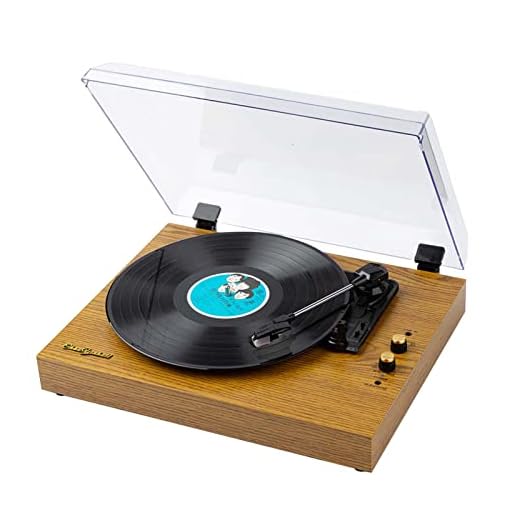 KKcare Discos de vinil LP Toca-discos retrô Alto-falantes embutidos Vintage Gramophone 3 velocidades BT5.0 AUX-in Line-out Saída RCA