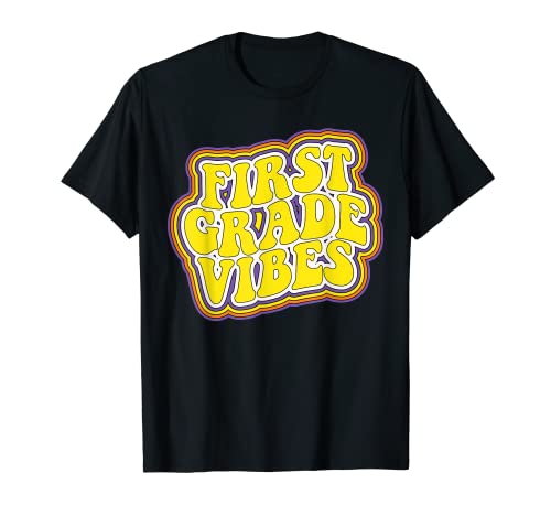 First Grade Vibes Retro Back To School New 1st Grade T-Shirt