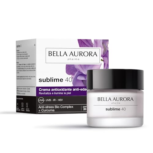 BELLA AURORA - Sublime 40 50 ml, Crema de Día Antiedad, Tratamiento Iluminador, Pieles a Partir de 40 Años y Expuestas al Estrés y al Cansancio, Atenúa Arrugas y Líneas de Expresión, Aclara Piel
