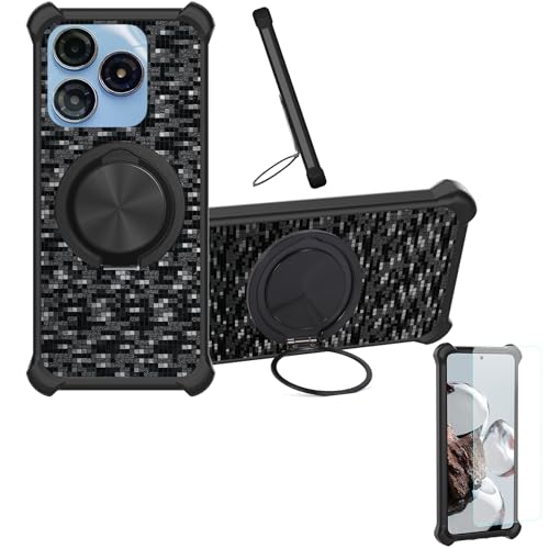 �Ή� Villaon V40s �P�[�X Phone Case [1�� 9H+�d�x���� �K���X�t�B����][360°��]���X�^���h�A�}�O�l�b�g��]CX-11-HEI