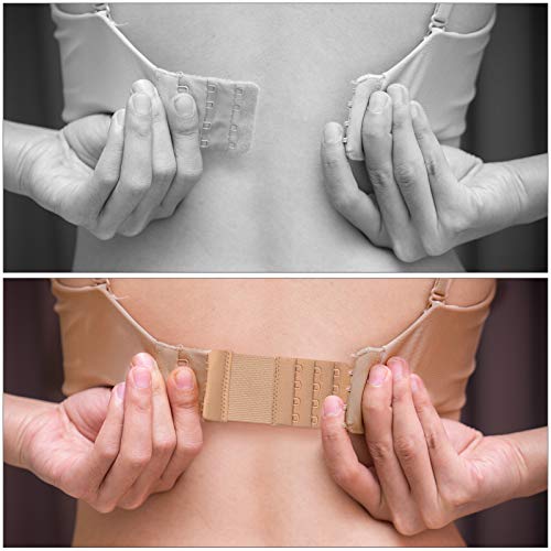 image for Chuangdi 12 Pieces Women's Bra Extenders 4 Hooks for Plus Size Soft Co