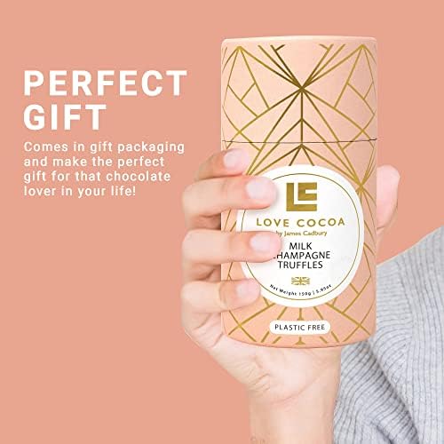 Milk Champagne Chocolate Truffles 150g - Creamy Chocolate Ganache, Premium Chocolate Truffles Gift for Her & Him | Love Cocoa