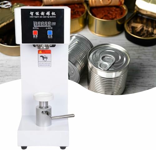 IVEJBZLWMN Automatic Can Sealer Machine, Electric Cup Seamer for Bubble Tea, Adjustable Height Tin Opener, Stainless Steel Beverage Capping Device for Bar Cafe