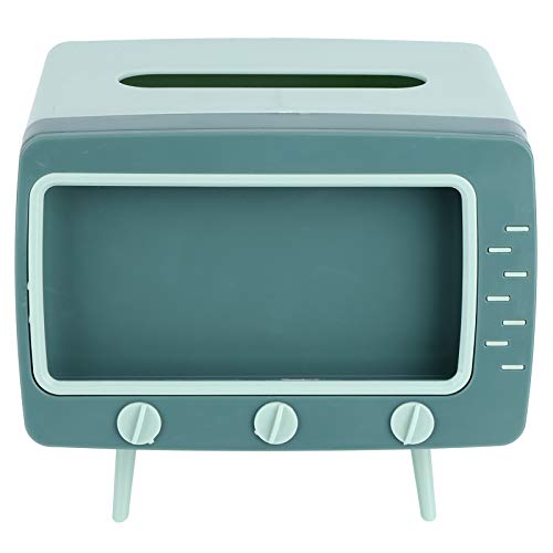 Rétro organisateur de bureau support de téléphone portable boîte de rangement rétro distributeur de tissus boîte de mouchoirs stockage de papier pour tenir téléphone portable ménage – vue 9