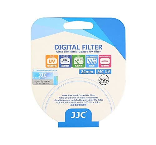 Image of JJC F-MCUV82 UV Protection Filter Digital Slim Multi-Coated Glass Filter - 82mm