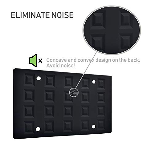 2 Pack Silicone Carbon Fiber Texture License Plate Frame Cover Front/Rear Tag Holder Rust-Proof Rattle-Proof Weather-Proof With Plates Stainless Steel Screws, Screw Caps For Car License Plate #TOP23