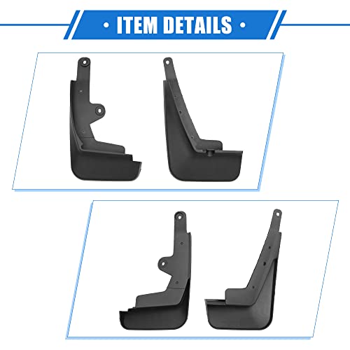 Image of Mud Flaps Kit Compatible for Mazda CX-30 2020-2023, Quality Plastic Black Front and Rear Splash Guards