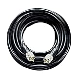 Rydocyee RG8x Coaxial Cable 60 FT, CB Coax Cable 17AWG Low Loss Flexible and Durable UHF PL-259 Male to Male...