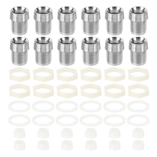 Image of PATIKIL 10mm Emitting Diode Holder, 40 Pcs Plastic Chrome Plated LED Holder Clip Mounting Bracket Socket Cap Nuts for Lamp Bulb Bezel Mount Panel LED Display, Silver