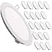 Lot de20 Spot LED Encastrable Downlight Rond Plat 225mm, 20W. Couleur Blanc Neutre (4500K). 1800 Lumens. Driver Inclus.