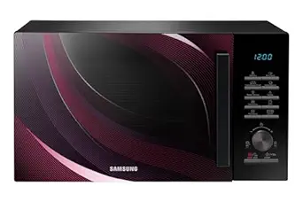 Samsung 28 L Slim Fry, Sensor Cook and Multi Split Convection Microwave Oven (MC28A5145VR/TL, Black and Pattern, 10 Yr warranty, Gift for Every Occasion)
