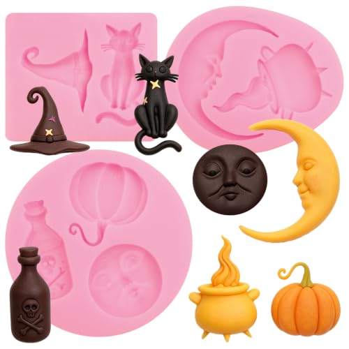 Halloween Silicone Fondant Molds Set of 3, Cake Decorating