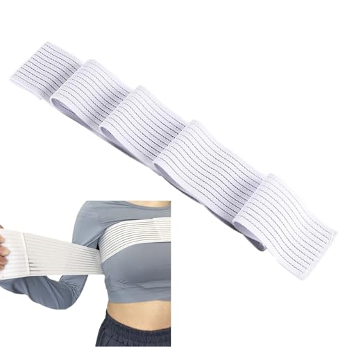 ArrErr Fascia stabilizzatrice per protesi mammarie Post Chirurgia Fascia per l'aumento del seno Fascia elastica bianca di supporto toracico Fascia avvolgente di compressione toracica Correttore della