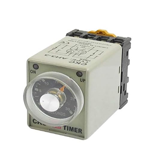 New Lon0167 På/upp LED-indikator 0-30 sek 8P AH3-3 Power Timing Relay 24VDC w s-ocket(On/Up - LED - Anzeige 0-30 Sek. 8P AH3-3 - Zeitrelais 24 νDC mit Sockel