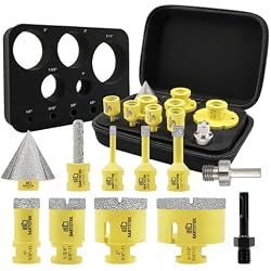 Diamond Core Drill Bits Set 10PCS Tile Hole Saw Kit for Porcelain