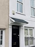 Cosgrove Lean-To Door Canopy from UK Canopies - Made from UV-Stabilised Polymers for minimal maintenance (144cm, Black)