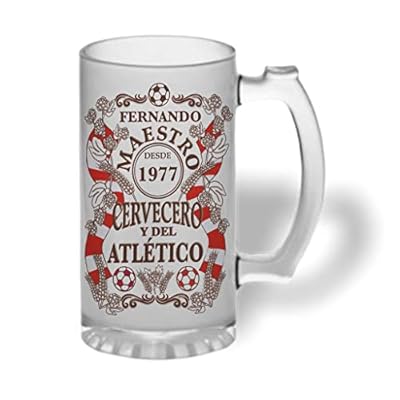 Bee Ingenious Jarra cerveza personalizada Maestro cervecero y del Atletico de cristal esmerilado con nombre y año personalizados Regalos para hombres. Regalos para padre, hermanos. (Maestro Atlético) | Ya disponible en tu tienda friki favorita! En mundofriki.es! Bee Ingenious Jarra cerveza personalizada Maestro cervecero y del Atletico de cristal esmerilado con nombre y año personalizados Regalos para hombres. Regalos para padre, hermanos. (Maestro Atlético) | Ya disponible en tu tienda friki favorita! En mundofriki.es!