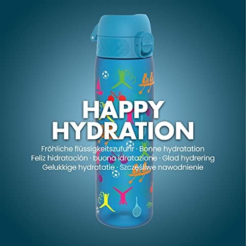 Ion8 Leak Proof Slim Water Bottle, BPA Free, Sports, 500 ml 18 oz