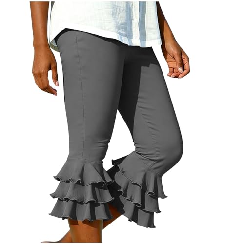 Bakgeerle Capri Leggings for Women Tummy Control Thin Exercise Workout Pants Soft Bootleg Legging Capris Breathable Cozy Active Yoga Capris Running Booty Lifting Yoga Pants Dance Cropped Leggings — view 2