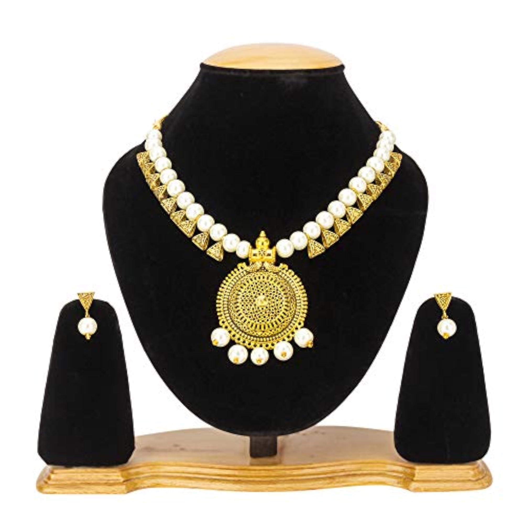 Chic Gold Necklace and Earrings Set