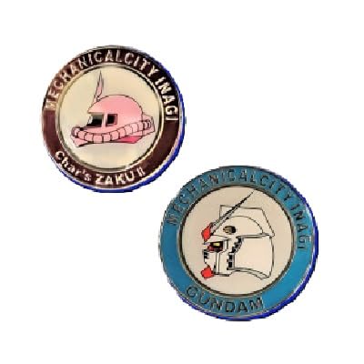 (訳あり)メカニックデザイナー大河原邦男氏デザインのピンバッジセット(直筆サイン入り)