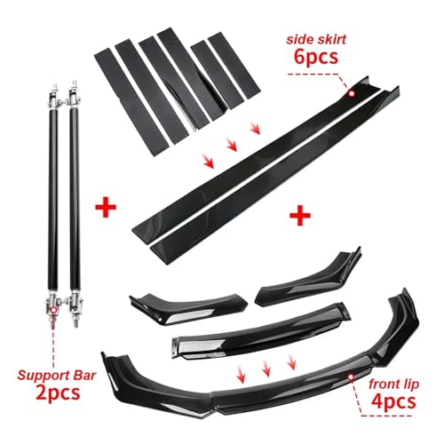 Kit Labios Parachoques Delantero y Faldones en Fibra de Carbono 2
