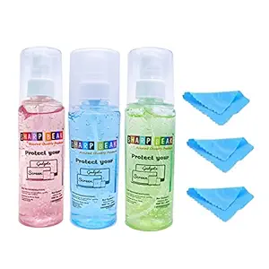 Admiz Cleaner Fluid Gel LCD Cleaning Kit, Liquid Solution with Cloth to Clean Mobile/Laptop Screen Pack of 3