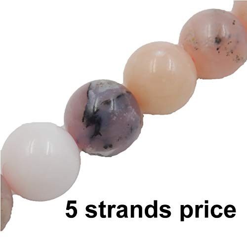 Malahill Gemstone Beads for Jewelry Making, Sold per Bag 5 Strands Inside, Pink Opal 6mm by malahill - Used condition - Image 2