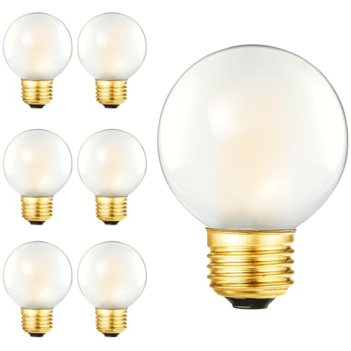 Dimmable E26 Edison Bulb G16.5 Frosted LED Bulb 40 watt Light Bulb,2700K by HOMOSUM - Used condition - US$19.64