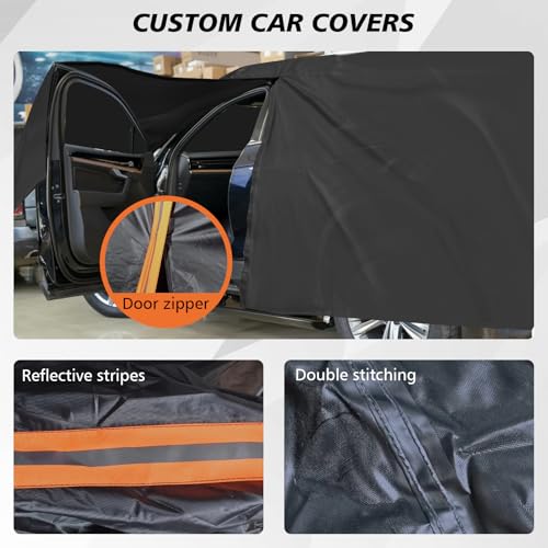 Cover for Volkswagen Taos, Cover for Taos, Custom Fit Taos Cover 2022-2025, Full Exterior Cover, Car Cover with Door Zipper/Windproof Bands/Reflective Strip,Outdoor Snow Car Cover Sun Dust Protection by JAOGAUS - Image 4