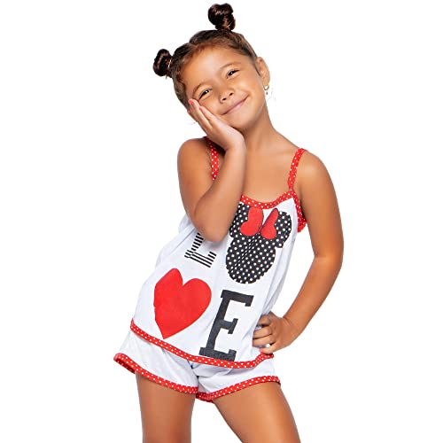 KIT 2 Pijama Baby Doll Infantil Curto Estampado Short Doll - Variados - M