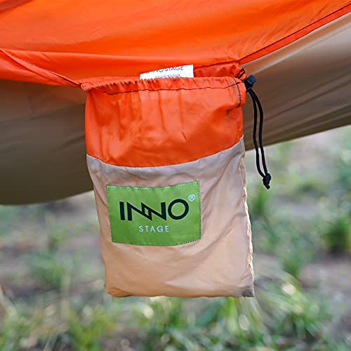 Inno Stage Camping Hammock - Portable Hammocks Single With 2 Tree Straps, Lightwight Camping Gear For Hiking, Backpacking, Hunting, Outdoor, Beach - Orange #TOP6