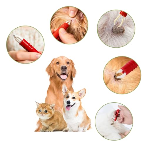Nepfaivy Zeckenzange für Hunde Katze 2er Set - Zeckenpinzetten für Haustier, Einfacher und Sicherer Zeckenentferner für Zecken Jeder Größe