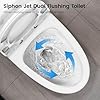 SOTOMO Elongated One Piece Toilet, 12 Rough-In, Compact Design for Bathrooms, 1.1/1.6 GPF Dual Flush toilet, MAP 1000g, Soft-Closing Seat, White Toilet Bowl - 27.75D x 15.4W x 27.13H