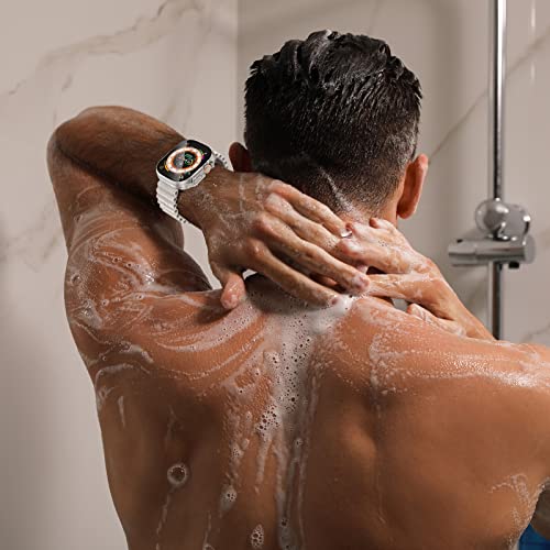 Newways 2 In 1 Waterproof Case For Apple Watch Ultra 49Mm Screen Protector, 360 Protective Glass Face Cover Hard Pc Bumper + Back Frame For Iwatch Ultra Accessories 49 Mm, Clear #TOP4