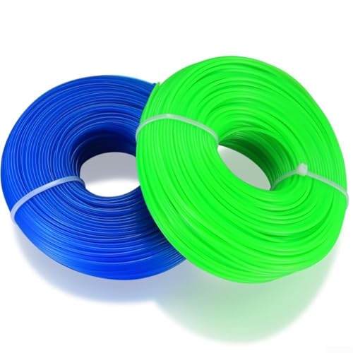 Filo per decespugliatore da 1.6 mm, lunghezza totale 2m, in nylon, per lavori in giardino e gestione del prato