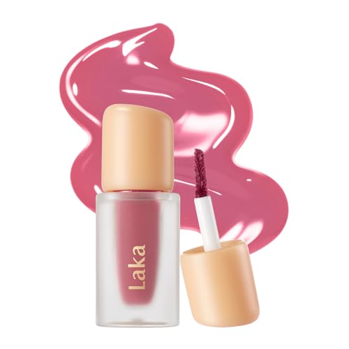 Image of Laka Fruity Glam Tint Mini | Glowing Korean Lip Tint with Hydrating Lightweight Texture | Buildable Color, Non-Sticky High Shine Gloss | K-Beauty Korean Makeup | #164 Serena?, 0.07oz