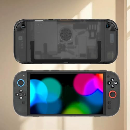 Image of Transparent Replacement Housing Shell for Nintendo Switch 2 (2025) | Custom Clear Back Cover Plate & Controller Faceplate Shell with Decorative Strips DIY Accessories for Switch 2 Game Console