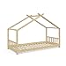 Produktbild VitaliSpa Design Kinderbett Hausbett Kinderhaus Bett Massivholz Holz Holzbett Kinder 90x200cm Natur