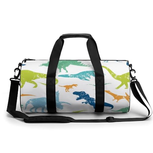 Sac de sport gym couleur dinosaure duffel bag de voyage 45cm