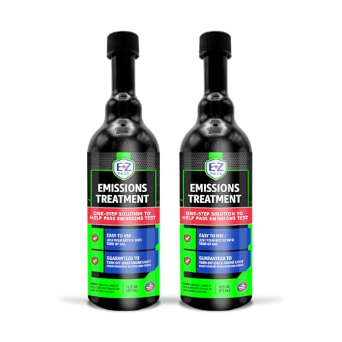 EZ Pass™ Emissions Treatment | Catalytic Converter & O2 Sensor Cleaner | Emissions System Support | Smog Test Prep | 16 fl oz, 2-Pack