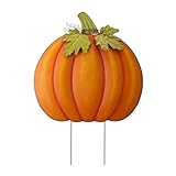 Glitzhome Fall Decorations Outdoor 37.5" Large Metal Pumpkin Decor Yard Stake or Hanging Sign for Home Outside Garden Lawn Porch Thanksgiving Decorating