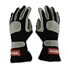 RaceQuip 351002RQP 351 Series Driving Gloves - SFI 3.3/1 - Black/Gray - Small