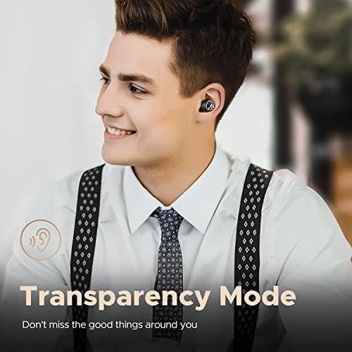 Hybrid Active Noise Cancelling Wireless Earbuds, SoundPEATS Mini pro Bluetooth 5.2 Headphones with ANC, CVC 8.0, Game Mode, Transparency Mode, QCC3040, aptX Adaptive, TrueWireless Mirroring, 21 Hours