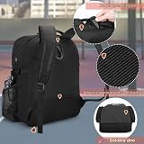 DSLEAF Plecak koszykarski dla mężczyzn, torba piłkarska z przegródką na piłkę i buty do koszykówki, piłki nożnej, siatkówki, treningu