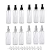 Produktbild Solustre 12 Stück Kunststoff Sprühflasche Leere PET Zerstäuber Pump Reiseflaschen 100ml Nachfüllbar Tragbar mit 12pcs Trichter Wasser Kosmetik Make Up Behälter Reisen Hause Büro Hotel Bad Küche