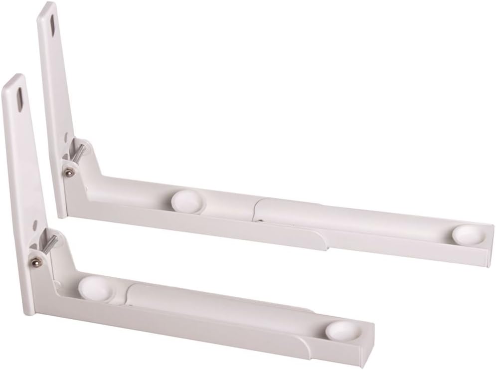 White Microwave Brackets With Extendable Arms